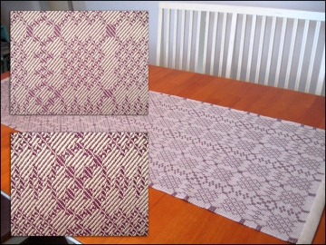 Turned Twill Woven Table Runner, 4 blocks, pearl cotton, 2013