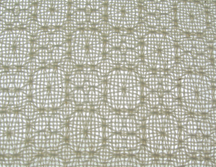 Lace & Spot Weave Variation #1, white warp, white weft