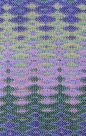Four-Color Double Weave Sample #3, 12 shafts & 16 treadles, cotton, 2016